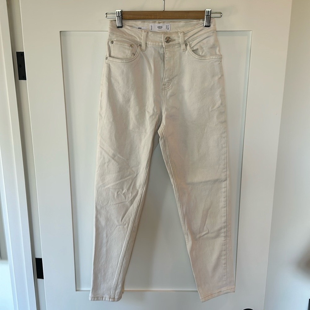 Mango off white mom jeans